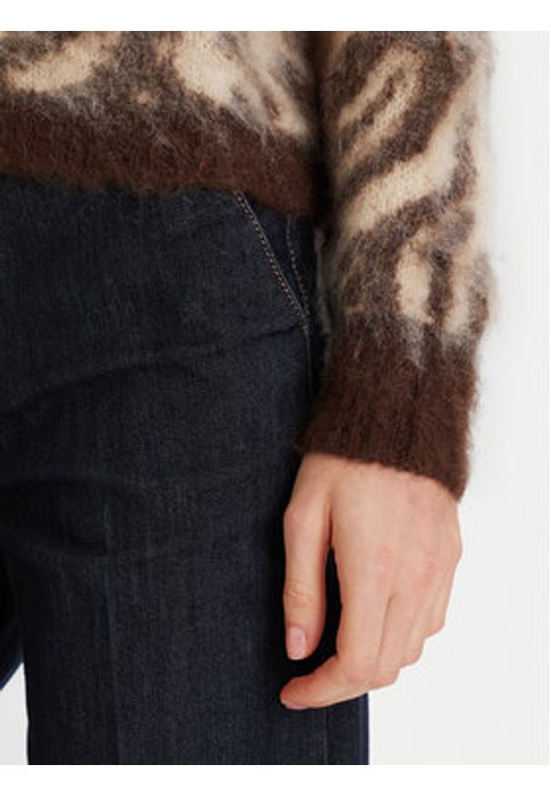 ViCOLO Sweter 55044F Brązowy Regular Fit. Kolor: brązowy. Materiał: syntetyk