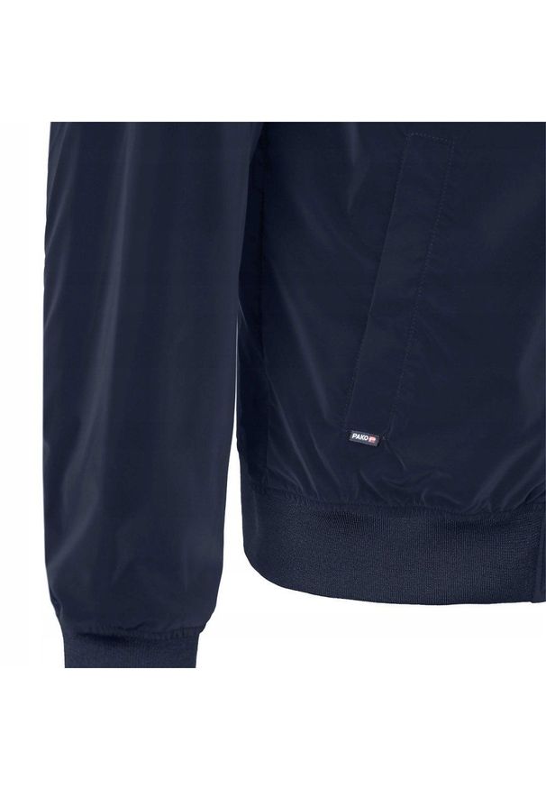 Lekka Kurtka Przejściowa - Bomberka - Pako Jeans - Granatowa. Kolor: niebieski. Materiał: poliester. Sezon: jesień, wiosna