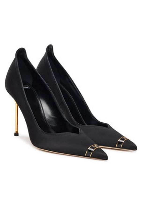 Elisabetta Franchi Szpilki SA-12L-56E2- V640 Czarny. Kolor: czarny. Materiał: materiał. Obcas: na szpilce