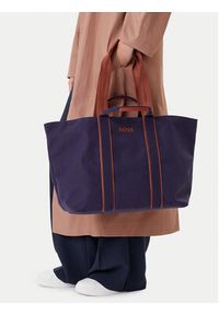 BOSS Torebka Palmah Tote 50546461 Granatowy. Kolor: niebieski