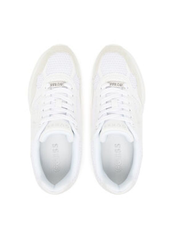 Guess Sneakersy FLTKOR ELE12 Biały. Kolor: biały. Materiał: materiał