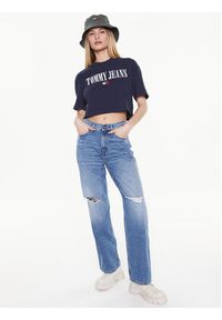 Tommy Jeans T-Shirt Archive DW0DW14913 Granatowy Cropped Fit. Kolor: niebieski. Materiał: bawełna #5
