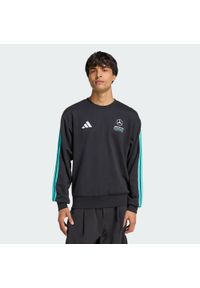 Adidas - Bluza Dresowa Mercedes-Amg Petronas Formula 1 Team Dna. Kolor: niebieski, wielokolorowy, czarny. Materiał: dresówka. Długość rękawa: długi rękaw. Sport: fitness #1