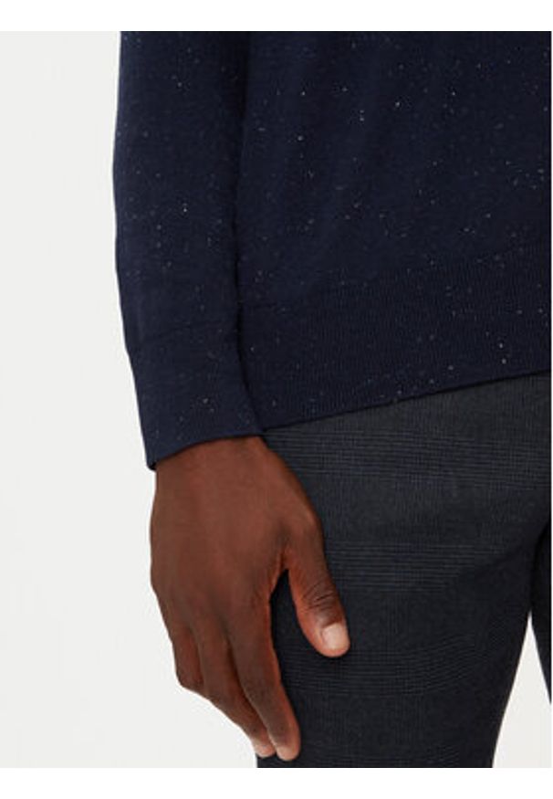 TOMMY HILFIGER - Tommy Hilfiger Sweter Pima Org Ctn MW0MW28047 Granatowy Regular Fit. Kolor: niebieski. Materiał: bawełna