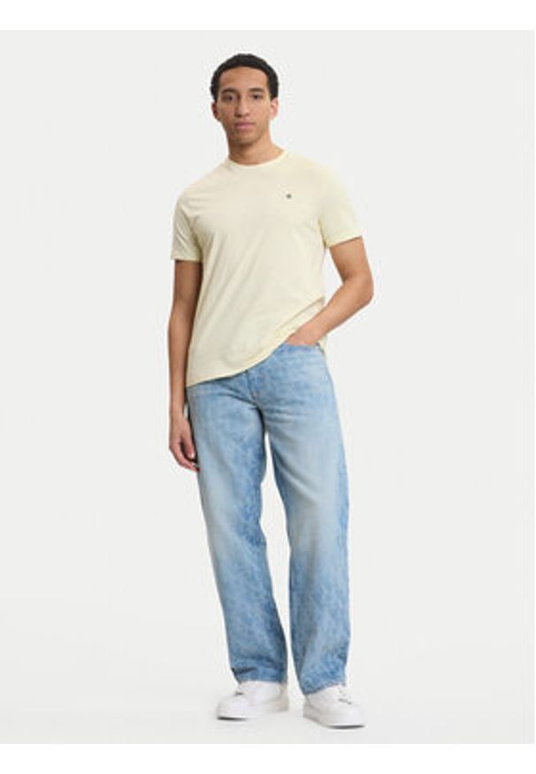 Calvin Klein Jeans T-Shirt Classic Monogram LV04RD254G Écru Regular Fit. Materiał: bawełna