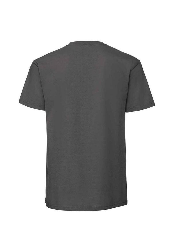 FRUIT OF THE LOOM - Męska Koszulka Iconic 195 Z Bawełny Premium Ringspun. Kolor: szary. Materiał: bawełna. Sport: turystyka piesza