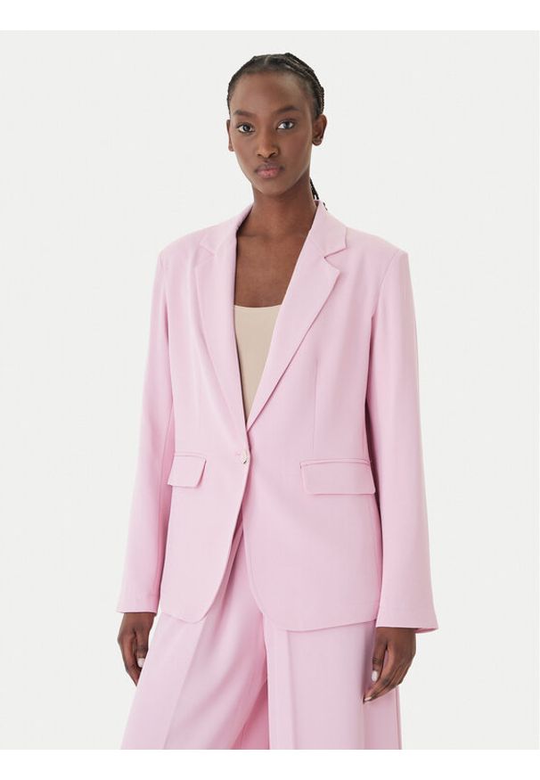 Fracomina Marynarka FS26SJ3004W47601 Różowy Regular Fit. Kolor: różowy. Materiał: syntetyk