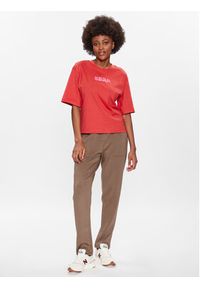 outhorn - Outhorn T-Shirt TTSHF427 Czerwony Regular Fit. Kolor: czerwony. Materiał: bawełna