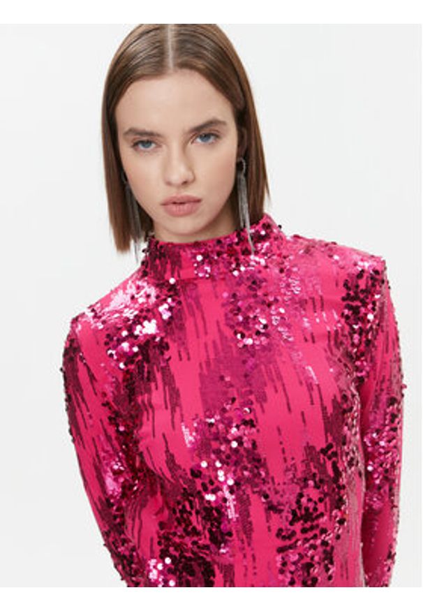 Fracomina Sukienka koktajlowa FQ23WD1002W66701 Różowy Slim Fit. Kolor: różowy. Materiał: syntetyk. Styl: wizytowy