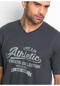 bonprix - Piżama z krótkimi spodenkami. Kolor: niebieski, szary. Długość: krótkie. Wzór: nadruk #3