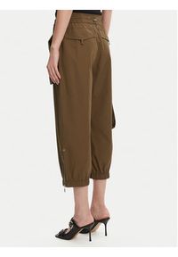 Pinko - PINKO Spodnie materiałowe 104704 A2ER Khaki Regular Fit. Kolor: brązowy. Materiał: bawełna #5