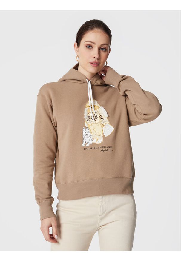 Bluza Polo Ralph Lauren. Typ kołnierza: polo. Kolor: beżowy
