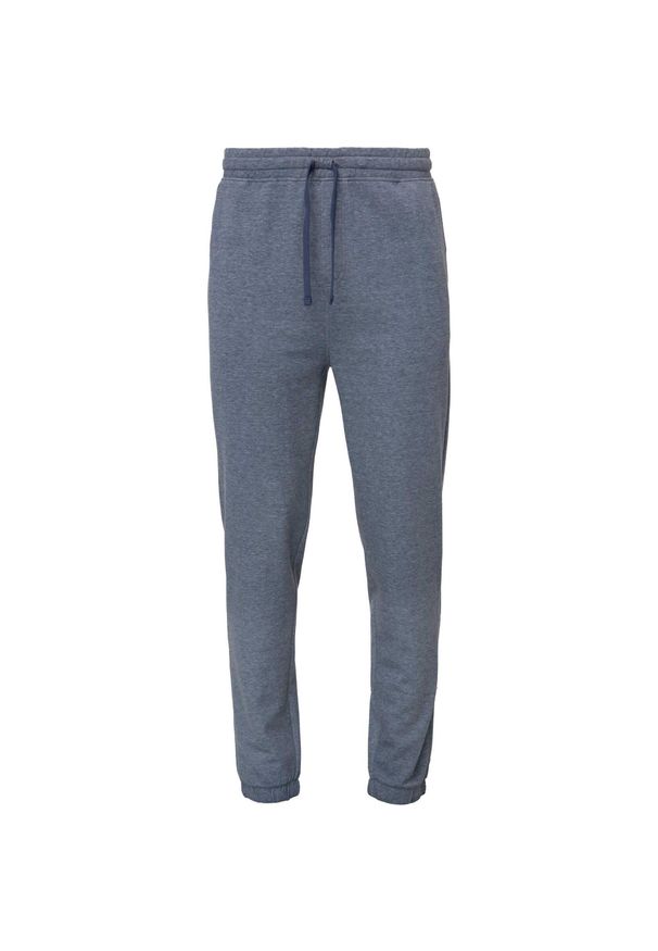 LOF - Spodnie dresowe męskie LOAP Ecrad ciemny niebieski z troczkiem. Okazja: na co dzień. Kolor: niebieski. Materiał: dresówka. Styl: casual