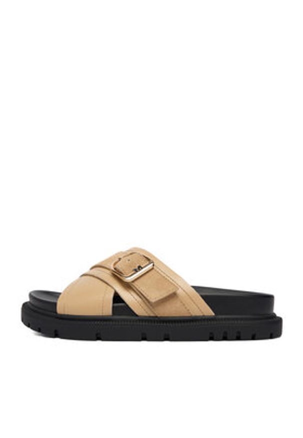 MEXX Klapki EO-HY25006-7 Beżowy. Kolor: beżowy. Materiał: skóra