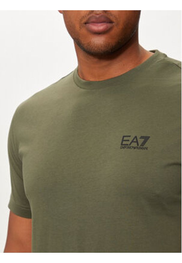 EA7 Emporio Armani T-Shirt 8NPT25-PJVPZ Zielony Regular Fit. Kolor: zielony. Materiał: bawełna