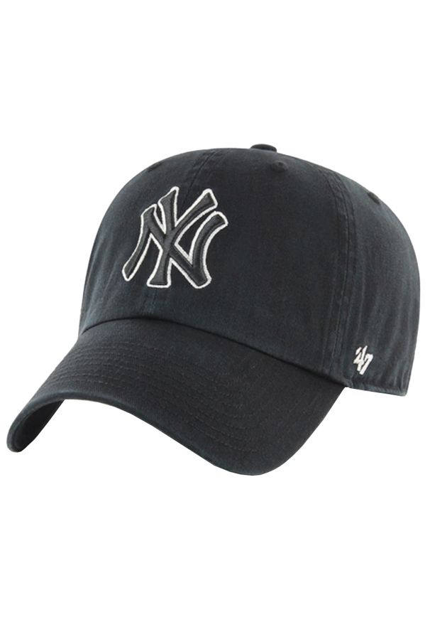 47 Brand - Czapka z daszkiem dla dorosłych New York Yankees MLB Clean Up Cap. Kolor: czarny. Materiał: bawełna