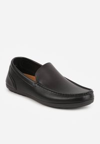Born2be - Czarne Półbuty Typu Mokasyny z Ozdobnym Przeszyciem Gildal. Okazja: na co dzień. Zapięcie: pasek. Kolor: czarny. Materiał: jeans, materiał. Styl: casual, klasyczny #5