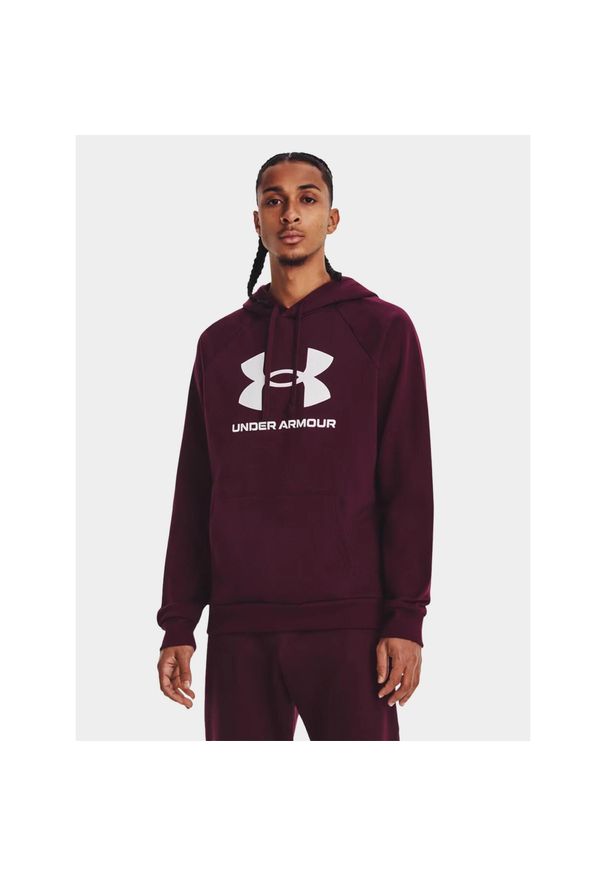 Bluza fitness męska Under Armour Rival Fleece Logo HD. Typ kołnierza: kaptur. Kolor: czerwony. Sport: fitness