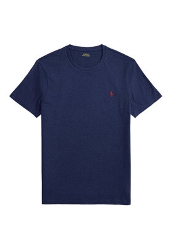 Polo Ralph Lauren T-Shirt 710671438282 Granatowy Slim Fit. Typ kołnierza: polo. Kolor: niebieski. Materiał: bawełna
