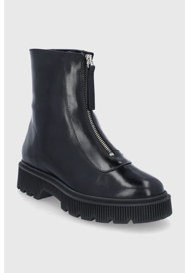 Kurt Geiger London - Botki skórzane. Kolor: czarny. Materiał: skóra