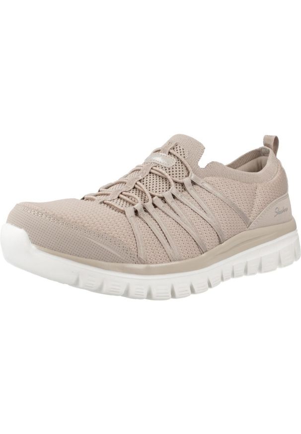 skechers - Buty SKECHERS GRACEFUL - SOFT SOUL Beżowy. Kolor: beżowy. Materiał: tkanina