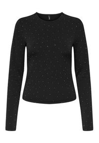 only - ONLY Bluzka Zita 15358986 Czarny Slim Fit. Kolor: czarny. Materiał: syntetyk #7