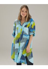 Unisono - BAWEŁNIANA KOSZULA O SWOBODNYM FASONIE 1665F CELESTE. Materiał: bawełna #1