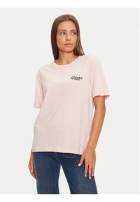 Guess T-Shirt W4BI55 K8HM0 Beżowy Oversize. Kolor: beżowy. Materiał: bawełna