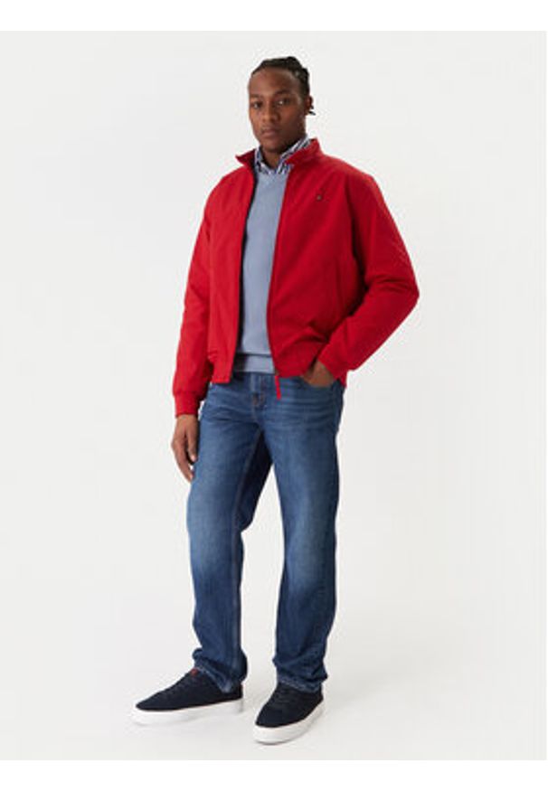TOMMY HILFIGER - Tommy Hilfiger Kurtka przejściowa Harrington MW0MW37647 Czerwony Regular Fit. Kolor: czerwony. Materiał: syntetyk
