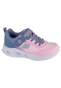 skechers - Buty sportowe Sneakersy dziewczęce, Sola Glow - Ombre Deluxe. Okazja: na co dzień. Kolor: wielokolorowy, niebieski, różowy. Model: Skechers Sport. Sport: turystyka piesza