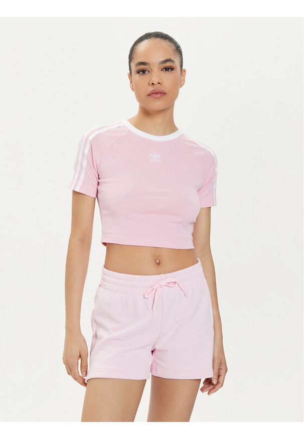 Adidas - adidas T-Shirt 3-Stripes Baby IP0664 Różowy Slim Fit. Kolor: różowy. Materiał: bawełna