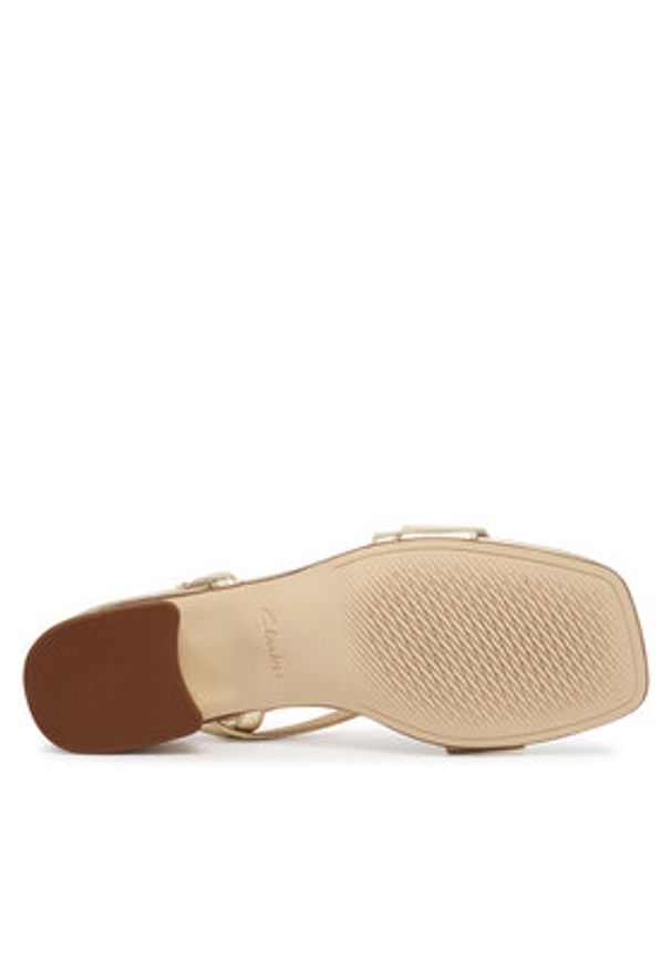 Clarks Sandały Serina35 Strap 26186120 Złoty. Kolor: złoty. Materiał: skóra