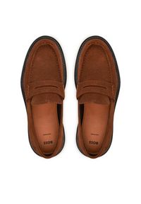 BOSS - Boss Mokasyny Julyo Loaf 50523080 Brązowy. Kolor: brązowy. Materiał: skóra, zamsz #5