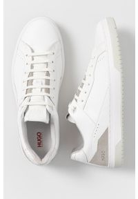 Hugo Buty kolor biały. Zapięcie: sznurówki. Kolor: biały. Materiał: guma #3