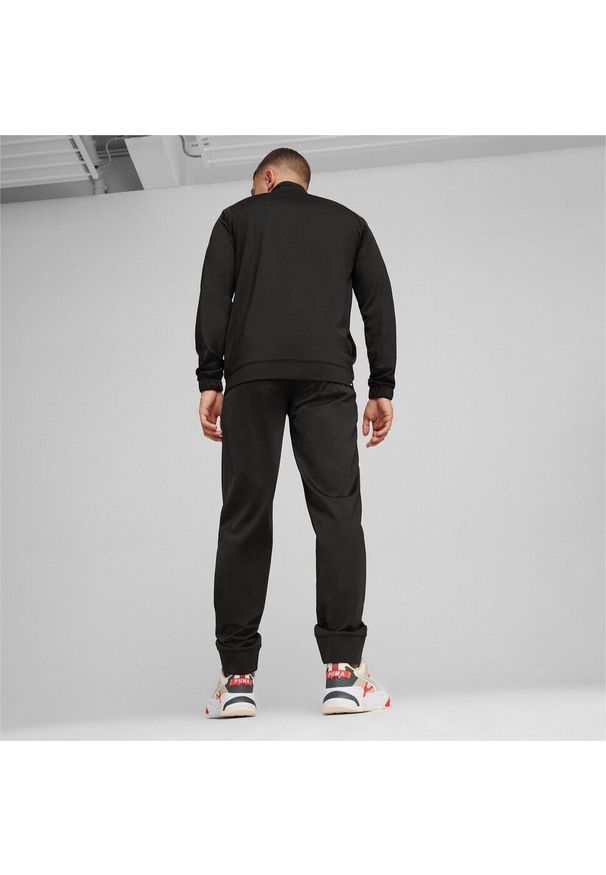Dres Puma Power Tracksuit, Mężczyźni. Kolor: czarny. Materiał: dresówka. Sport: fitness