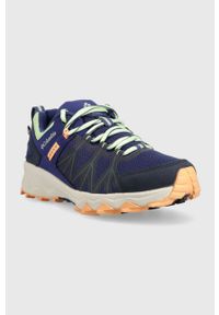 columbia - Columbia buty Peakfreak II Outdry damskie kolor granatowy 2005131-471. Kolor: niebieski. Materiał: syntetyk, materiał. Szerokość cholewki: normalna. Sezon: zima #3