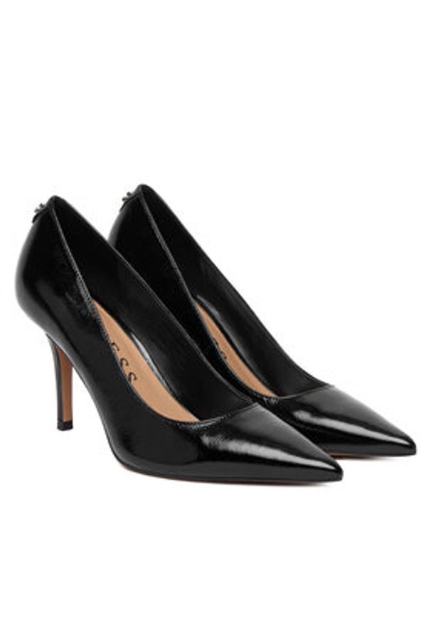 Guess Szpilki FLFPRN LEP08 Czarny. Kolor: czarny. Materiał: lakier, skóra. Obcas: na szpilce