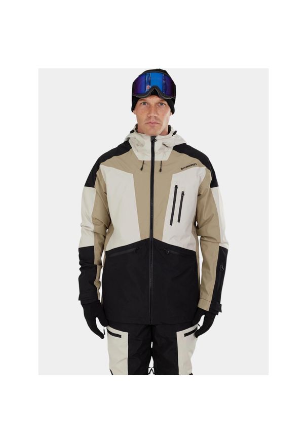 FUNDANGO - Kurtka Męska Fundango Rigel ECO 3L. Kolor: czarny, beżowy, wielokolorowy. Materiał: materiał. Sezon: zima. Sport: narciarstwo