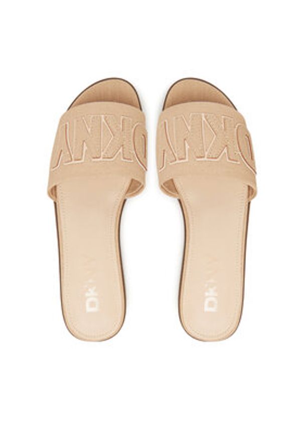 DKNY Klapki Willow K1500528 Beżowy. Kolor: beżowy. Materiał: materiał
