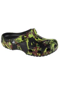 Buty do chodzenia dla dzieci Crocs Classic Spray Camo Kids Clog. Kolor: zielony, czarny, wielokolorowy. Materiał: syntetyk, materiał