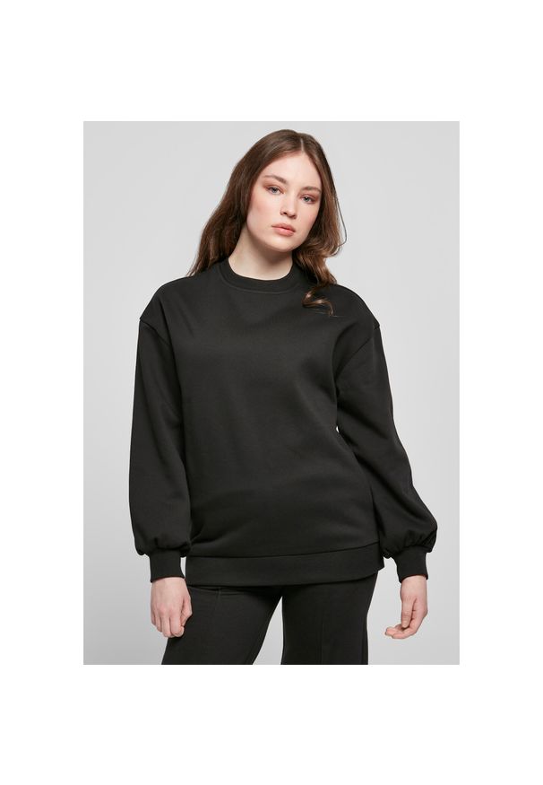 Bluza damska Urban Classics organic oversized crew. Kolor: czarny. Materiał: bawełna, materiał
