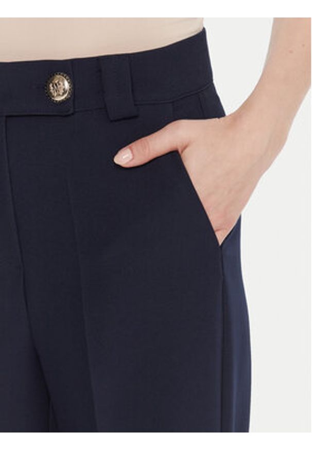 Maryley Spodnie materiałowe 25IB563/43BL Granatowy Regular Fit. Kolor: niebieski. Materiał: syntetyk