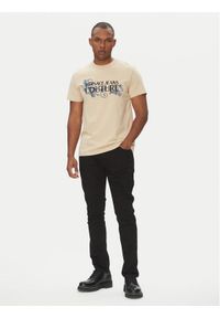 Versace Jeans Couture T-Shirt 78GAHC05 Beżowy Regular Fit. Kolor: beżowy. Materiał: bawełna #1