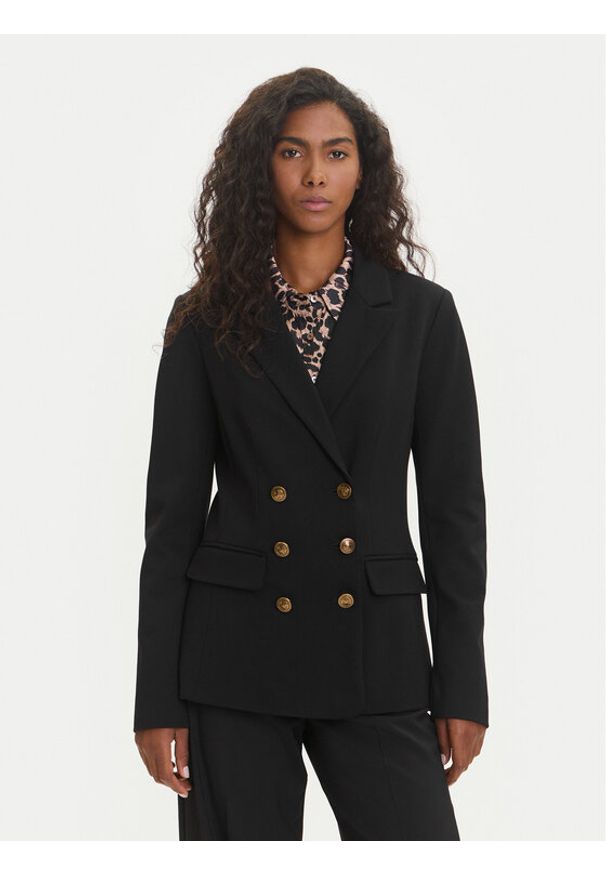 Guess Marynarka W5YN39 KCMU2 Czarny Regular Fit. Kolor: czarny. Materiał: syntetyk, wiskoza