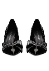 Eva Minge Szpilki ANEMONE-V1892-116-2 Czarny. Kolor: czarny. Materiał: skóra, lakier. Obcas: na szpilce #4