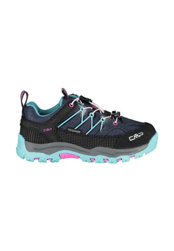 Chłopięce Niskie buty trekkingowe CMP Rigel Waterproof. Kolor: niebieski. Styl: młodzieżowy, sportowy. Sport: turystyka piesza