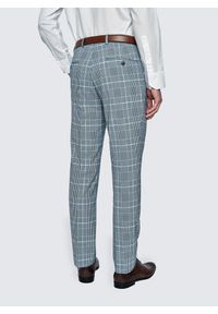 Pako Lorente - PAKO LORENTE – Niebieskie spodnie garniturowe w kratę. Kolor: niebieski. Materiał: poliester, wiskoza, elastan #7