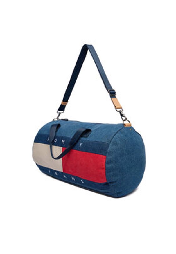Tommy Jeans Torba Archive Denim Duffle AM0AM13813 Niebieski. Kolor: niebieski. Materiał: materiał