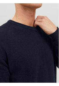 Jack & Jones - Jack&Jones Sweter 12137194 Granatowy Regular Fit. Kolor: niebieski. Materiał: bawełna #3