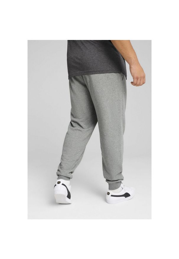 Puma - Męskie spodnie dresowe Essentials z logo No. 1 PUMA Medium Gray Heather. Kolor: szary. Materiał: dresówka